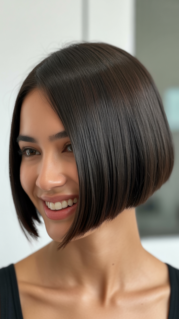 The Asymmetrical Straight Cut