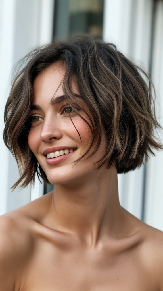 Tousled Choppy French Bob