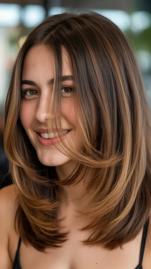 Layered Long Bob with Subtle Ombre