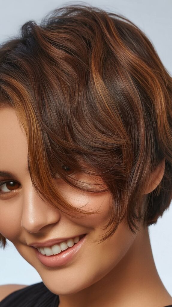 Chestnut Lowlights with Golden Undertones