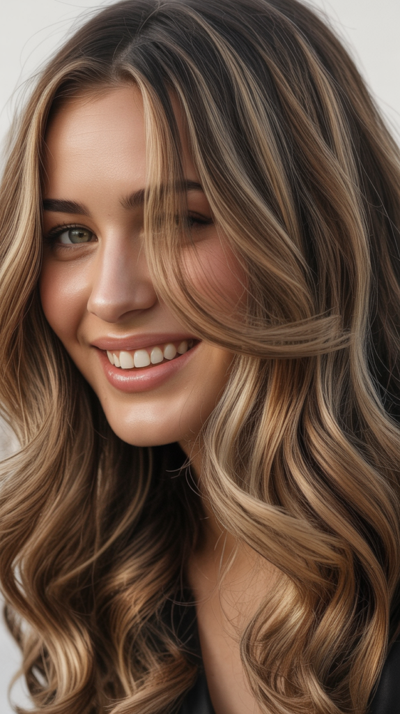  Ash Brown with Caramel Peekaboo Highlights