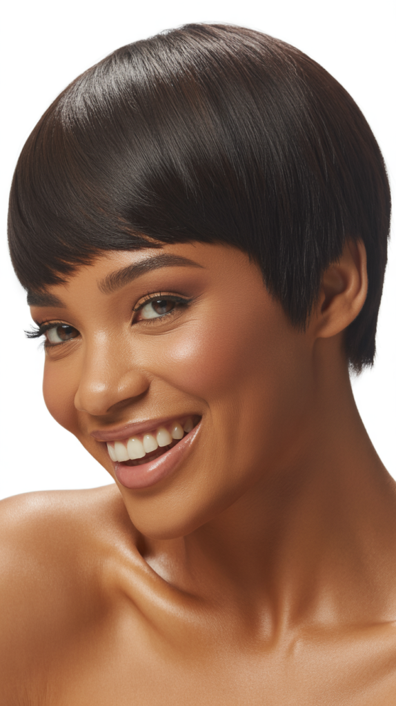 Side Part Straight Hair