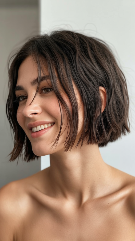 Choppy French Bob with Razored Ends