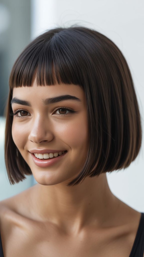 Geometric Bob with Micro Bangs
