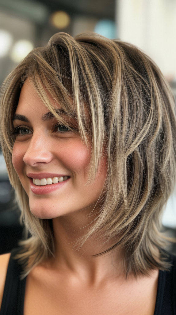 Layered Choppy Bob for Maximum Volume