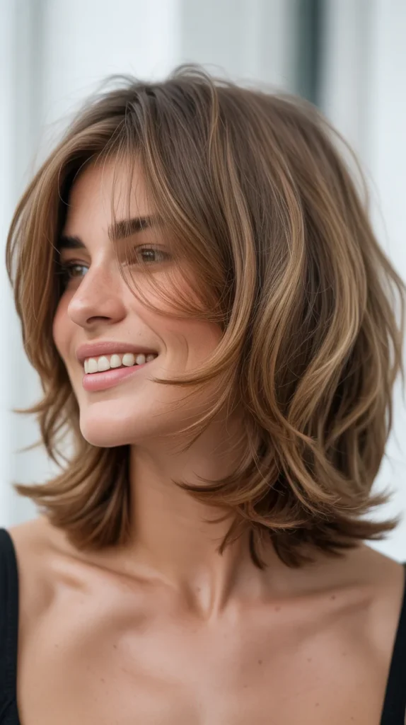 Tousled Layered Long Bob