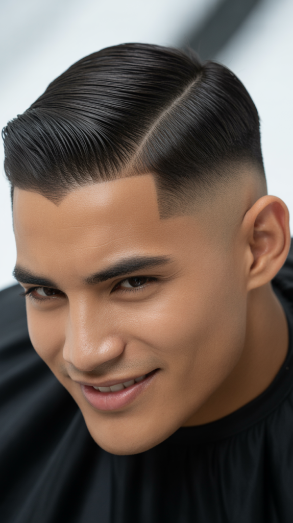 Slicked Side Part with Fade