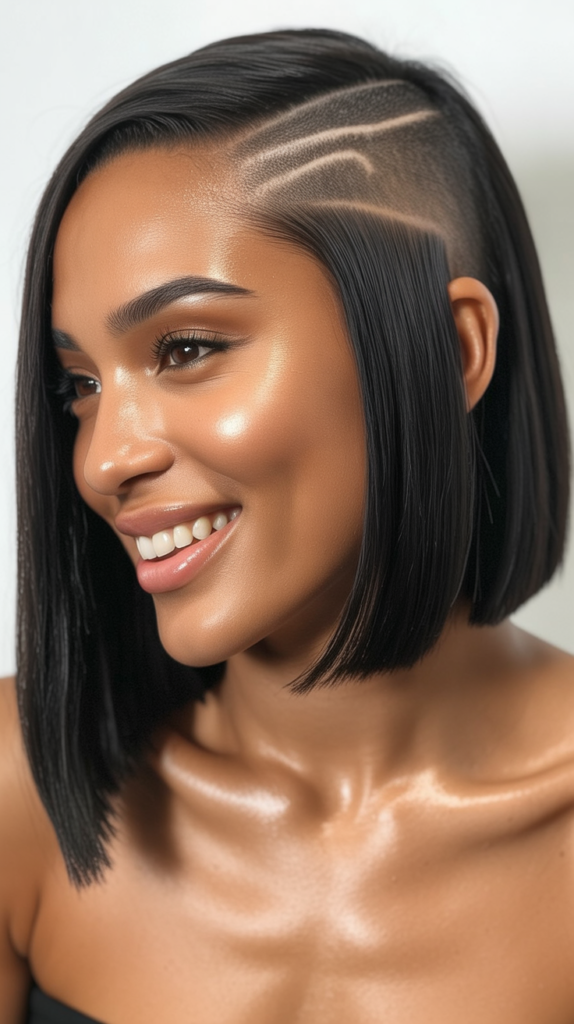 Straight Bob with Shaved Side