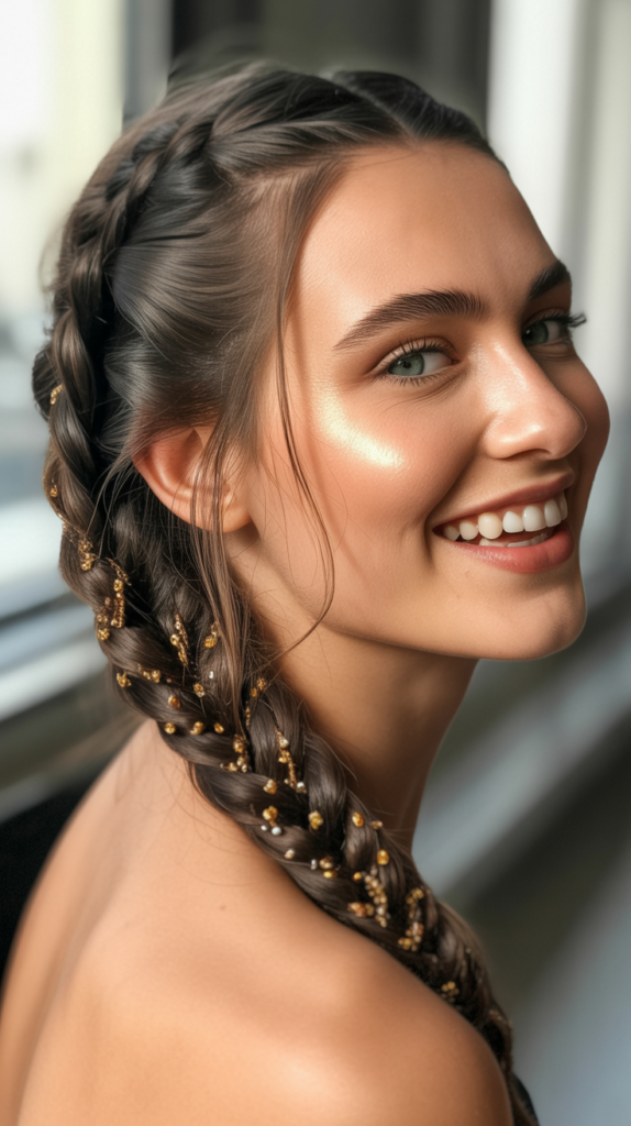  Side Braid with Beads