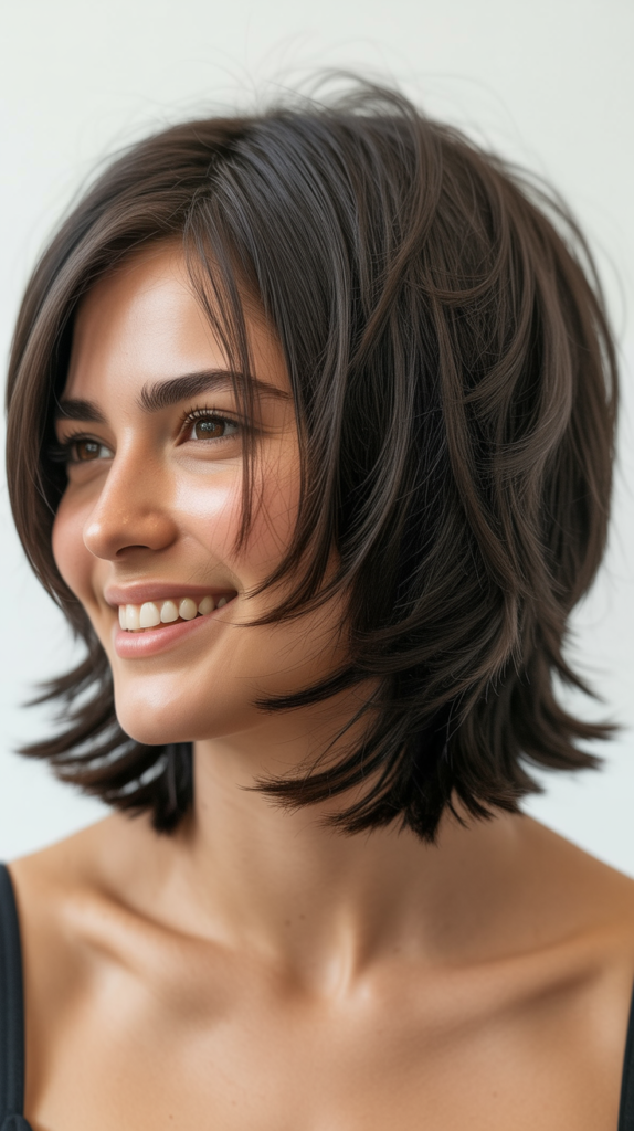 Choppy Bob with Flipped Ends