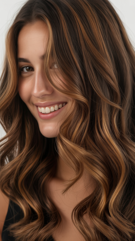 Walnut Brown with Caramel Swirls