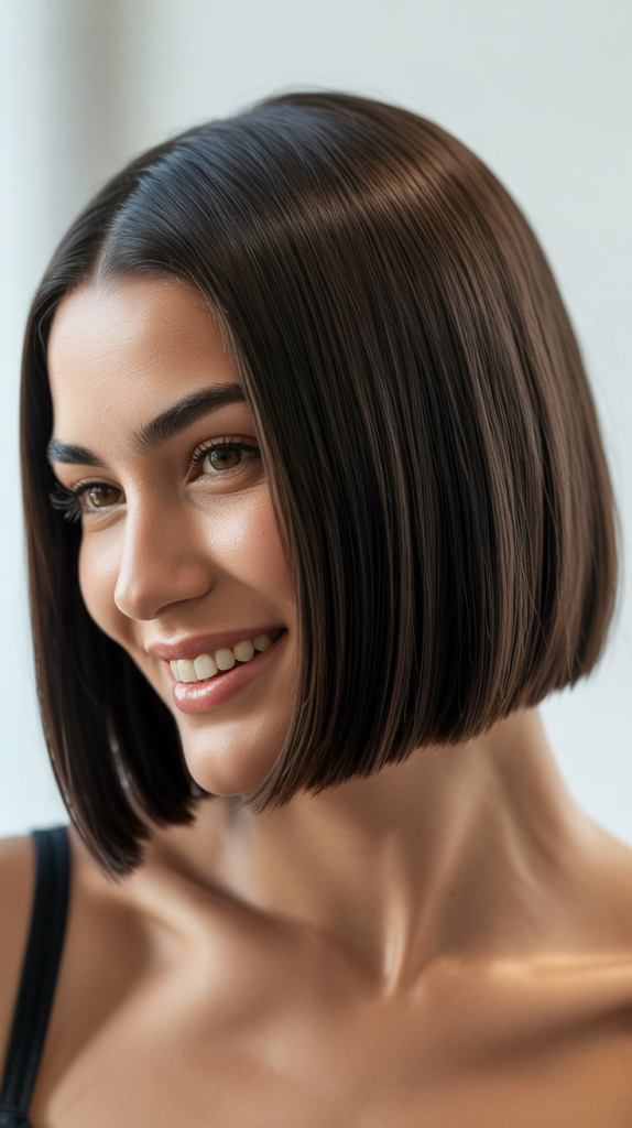 Chin-Length Straight Bob