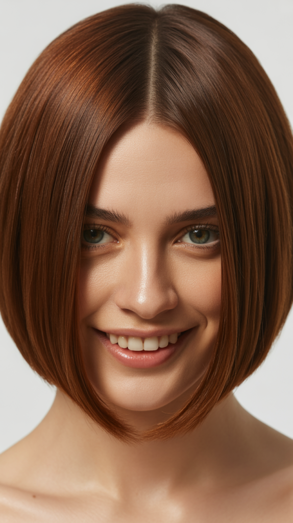 Blunt Bob with Center Part