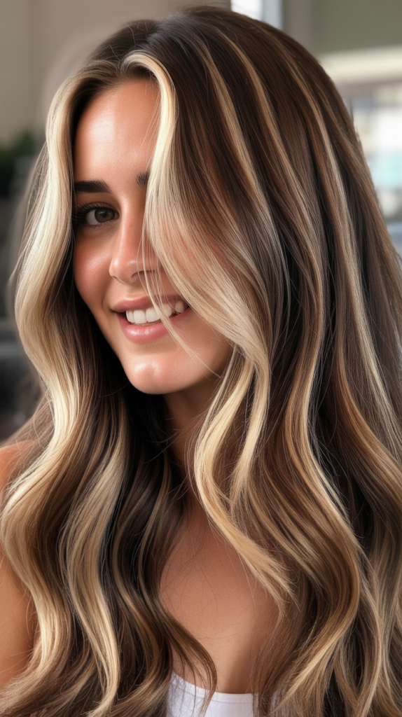 Cocoa Brown with Vanilla Blonde Money Piece