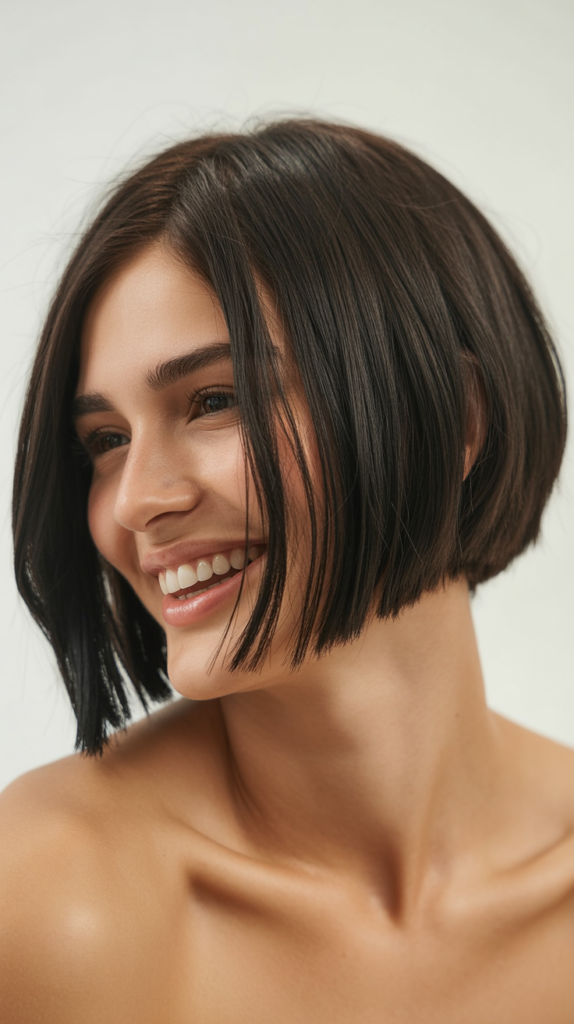 Classic Blunt Choppy Bob