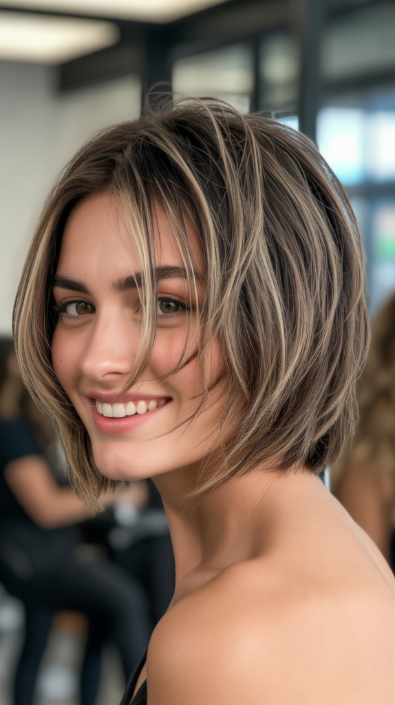 Choppy Bob with Root Lift