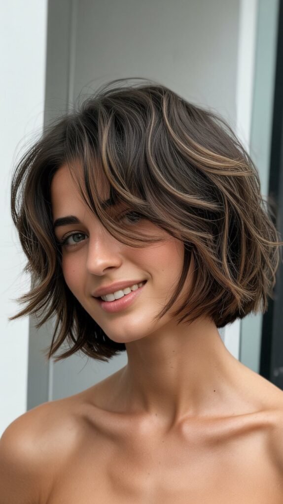 Choppy French Bob for Thick Hair