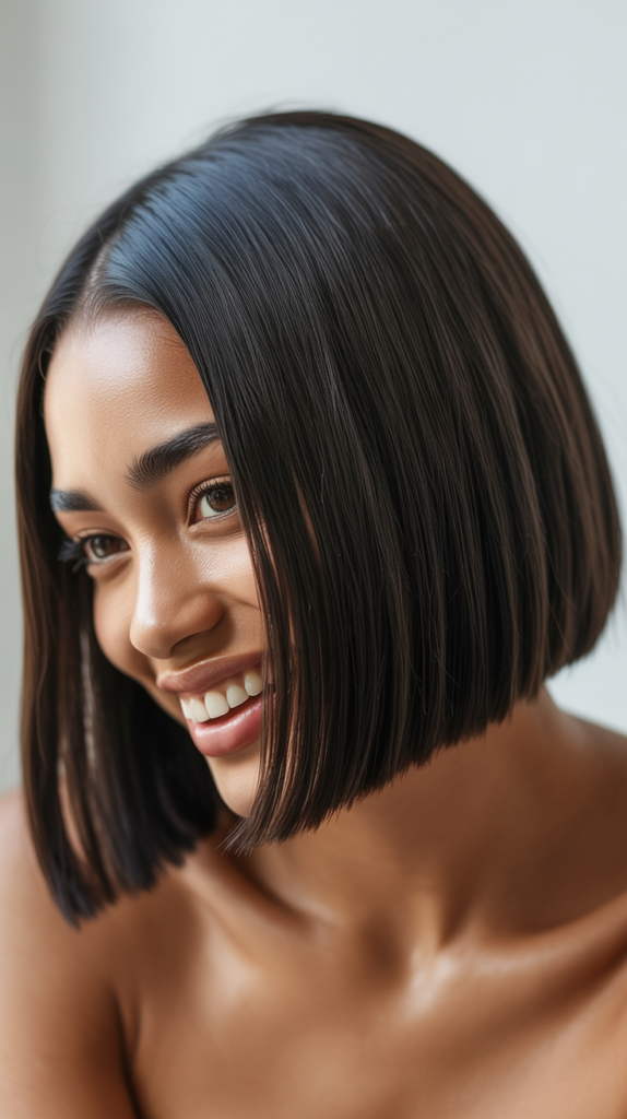 Blunt Cut Bob with Straight Texture