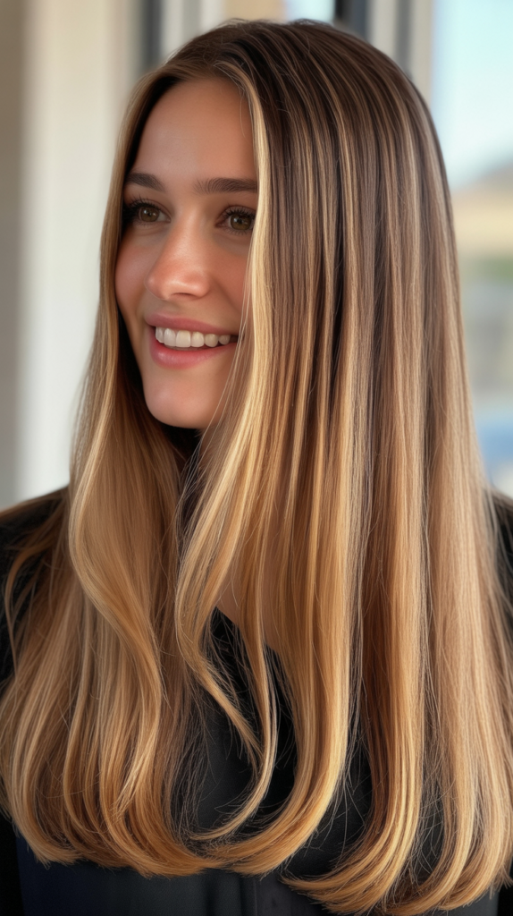 Straight Hair with Balayage