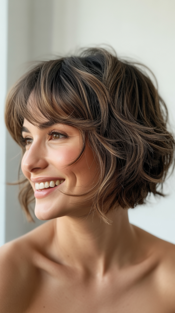 Shaggy Choppy Bob for Thick Hair