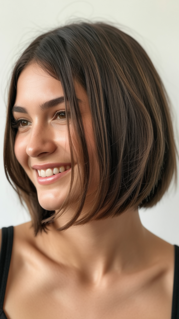 Choppy Bob with Side Part