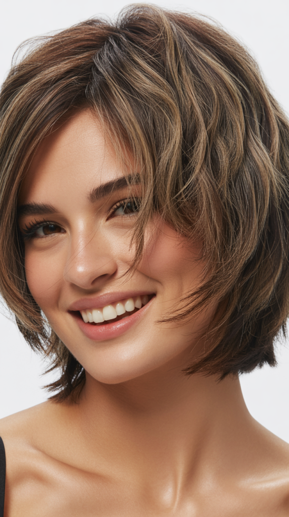 Choppy Bob with Face-Framing Layers