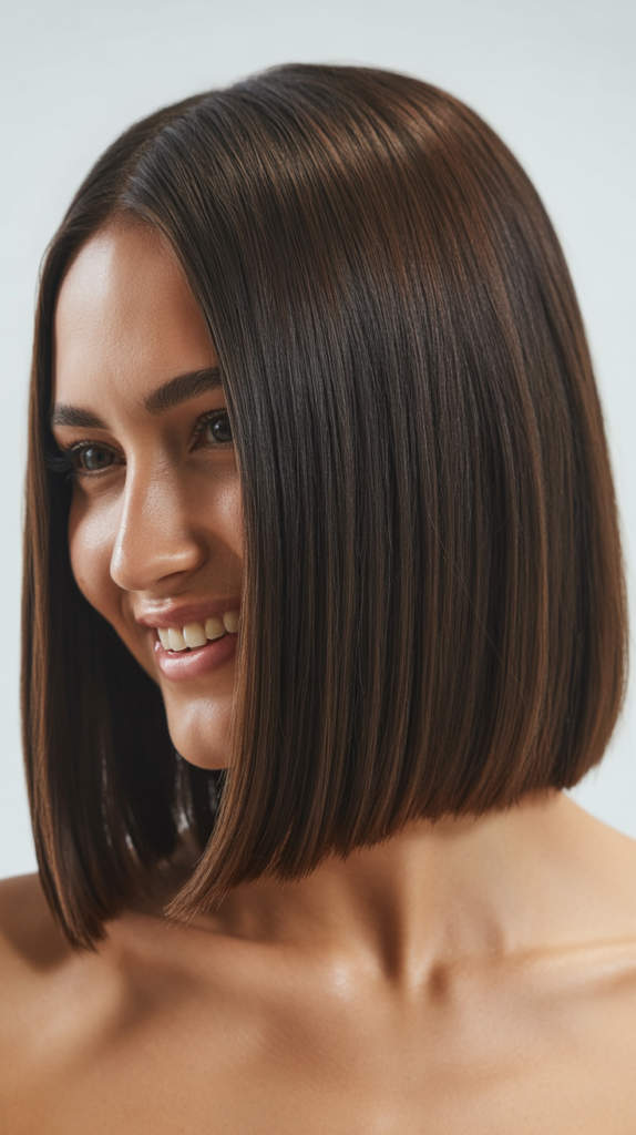 Collarbone-Length Straight Cut