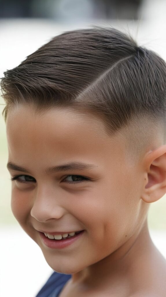 Side Swept with Low Fade