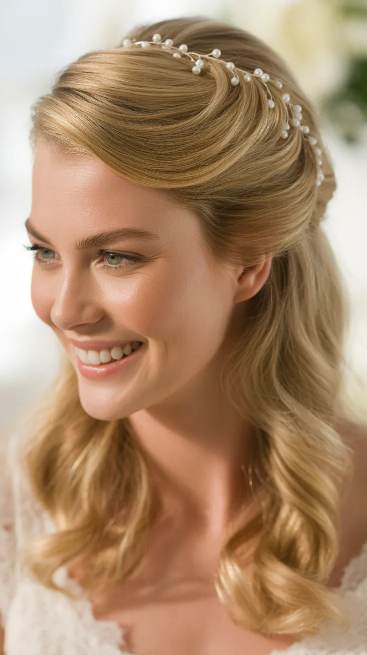 Half-Up, Half-Down Wedding Hairstyles That Will Take Your Wedding Look to the Next Level