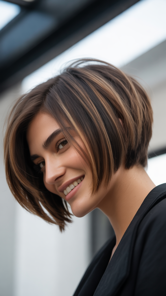  Dramatic Angle Stacked Bob