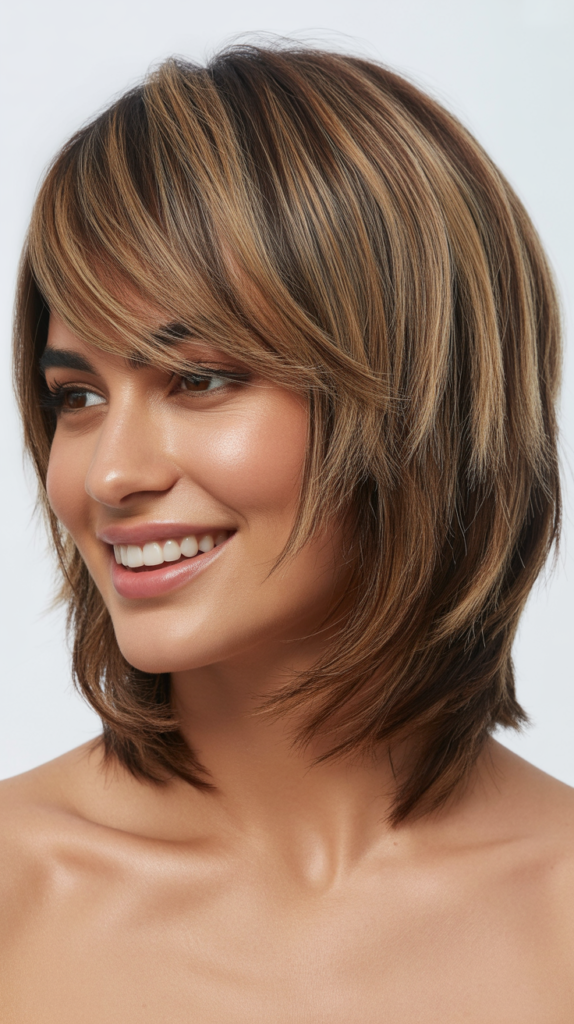  Choppy Bob with Side-Swept Bangs