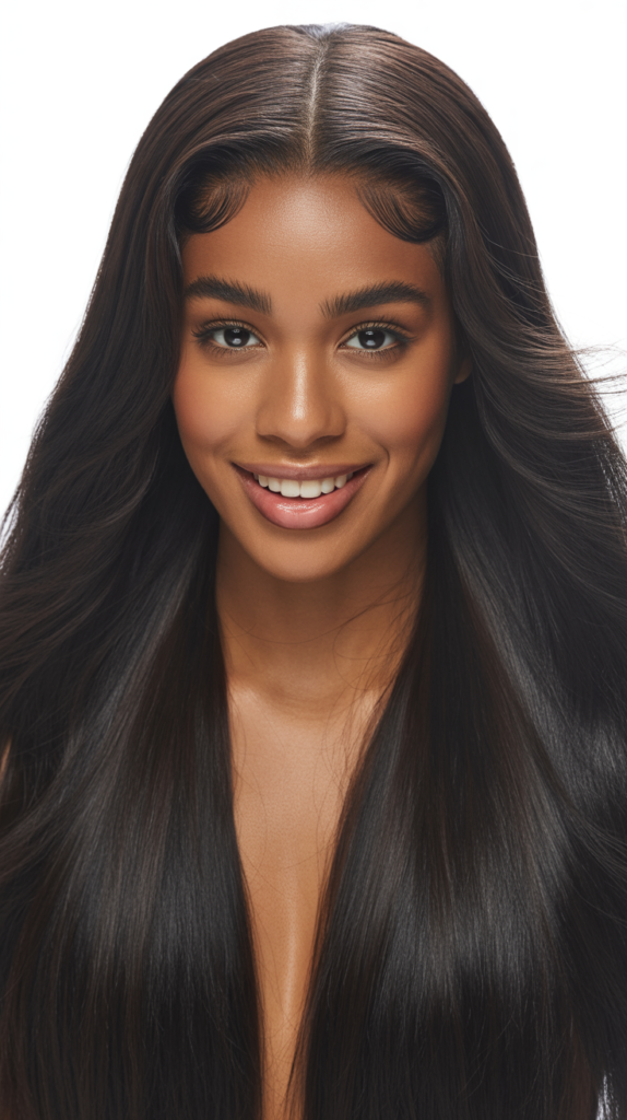 Classic Center Part Sleek Straight