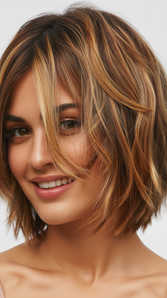 Choppy Bob with Tortoiseshell Balayage