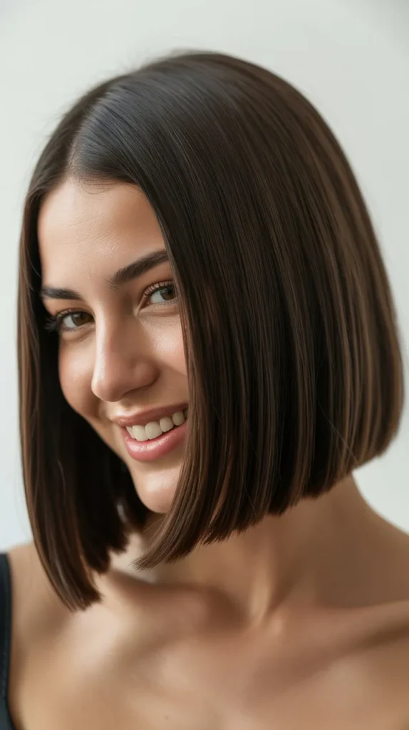 Angled Long Bob (A-Line Bob)