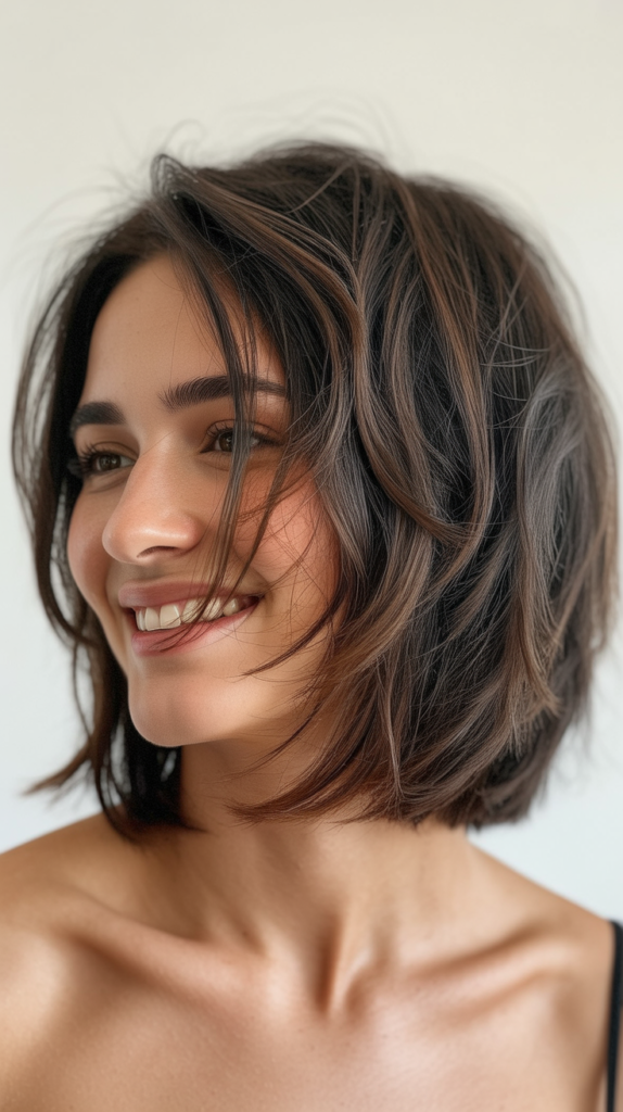 Choppy Bob with Layers for Volume