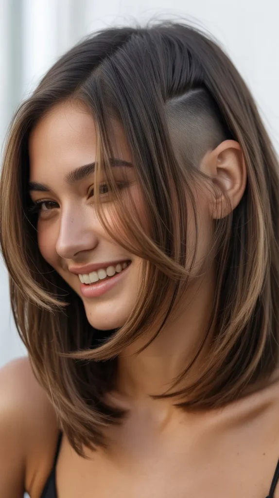 Layered Long Bob with Undercut