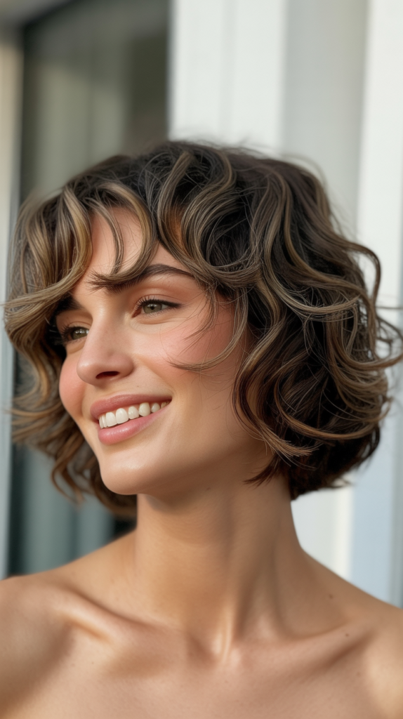Choppy Bob with Curls