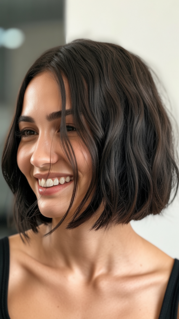 Classic Choppy Bob with Blunt Ends