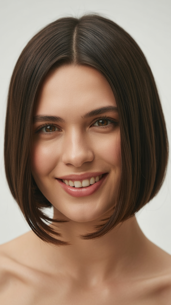 Sleek Middle-Parted Bob