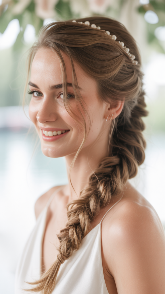 Loose Side Braid Half-Up