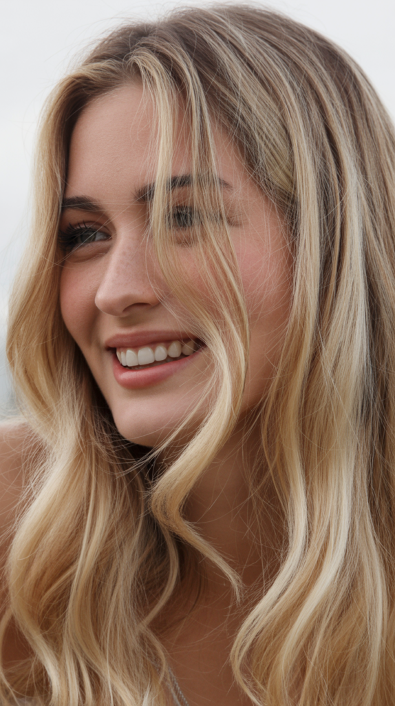 Flaxen Blonde Highlights