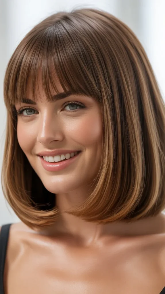 Stunning Long Bob Haircuts with Bangs