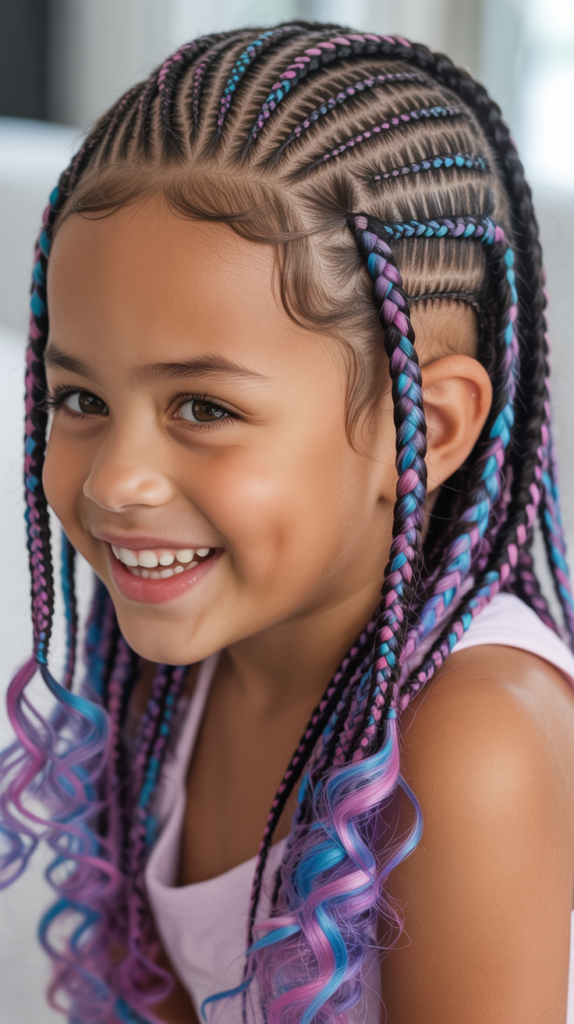 Cornrows with Hair Extensions