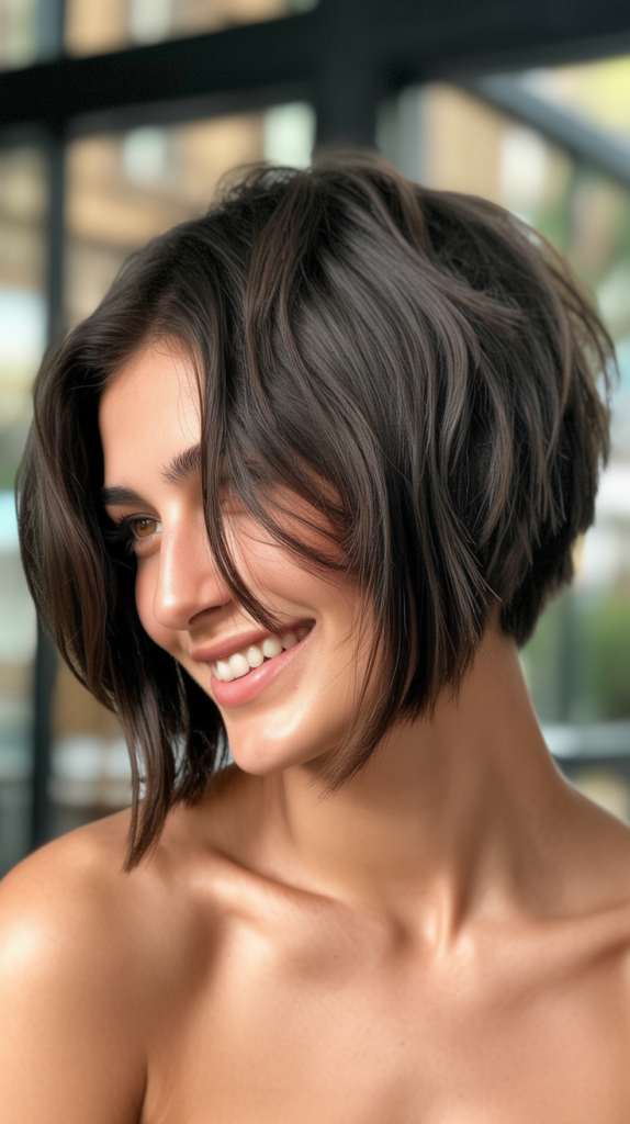 Asymmetrical Choppy French Bob