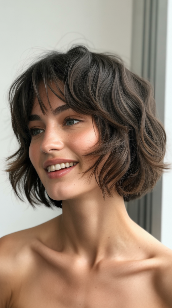 Choppy French Bob for Oval Faces