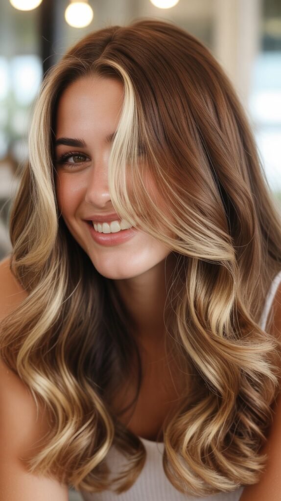  Dark Chocolate with Babylights and Delicate Money Piece