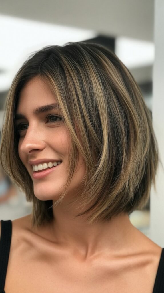  Choppy Bob with Root Shadow