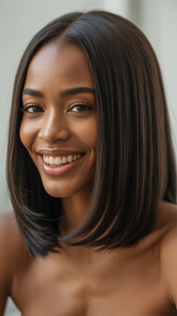 Straight Middle-Length Hair