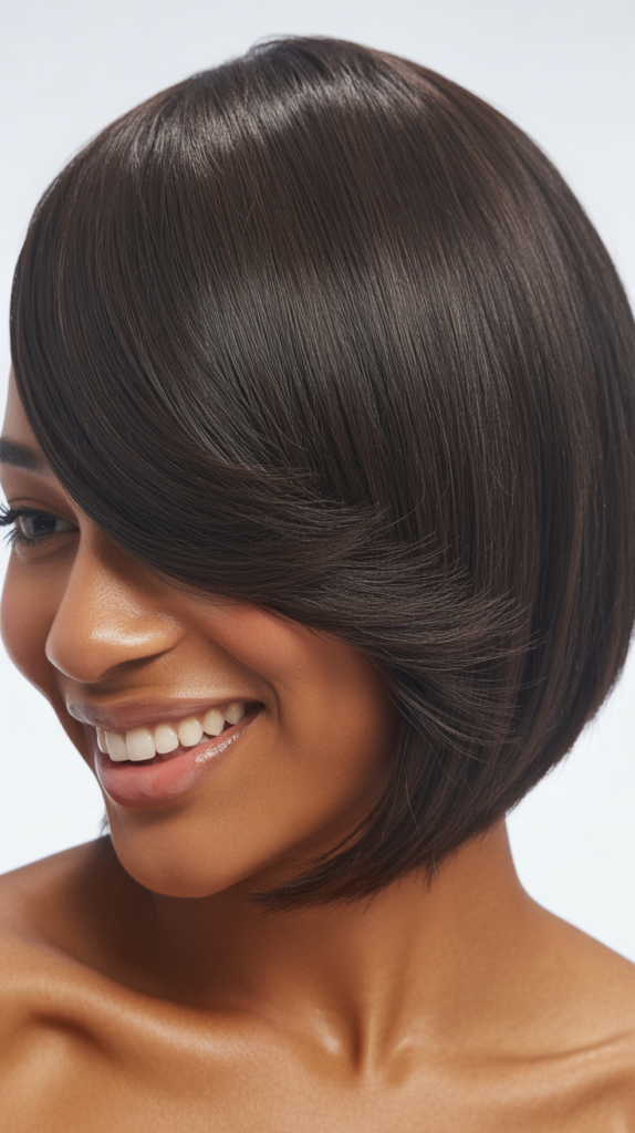 Stacked Bob with Side Fringe