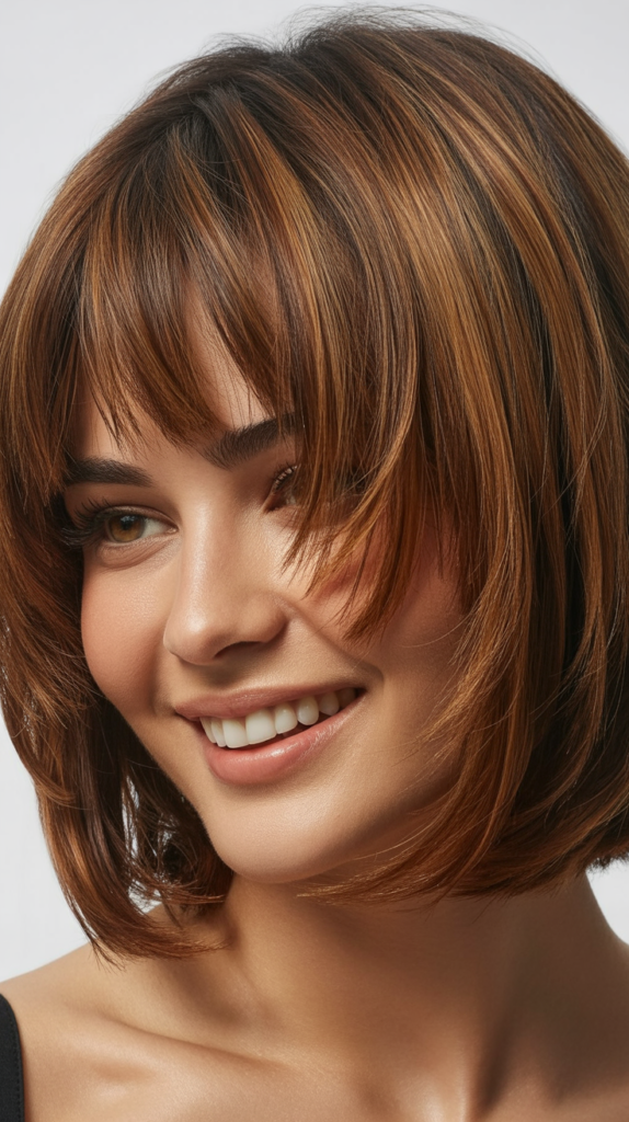 Choppy Bob with Curtain Bangs